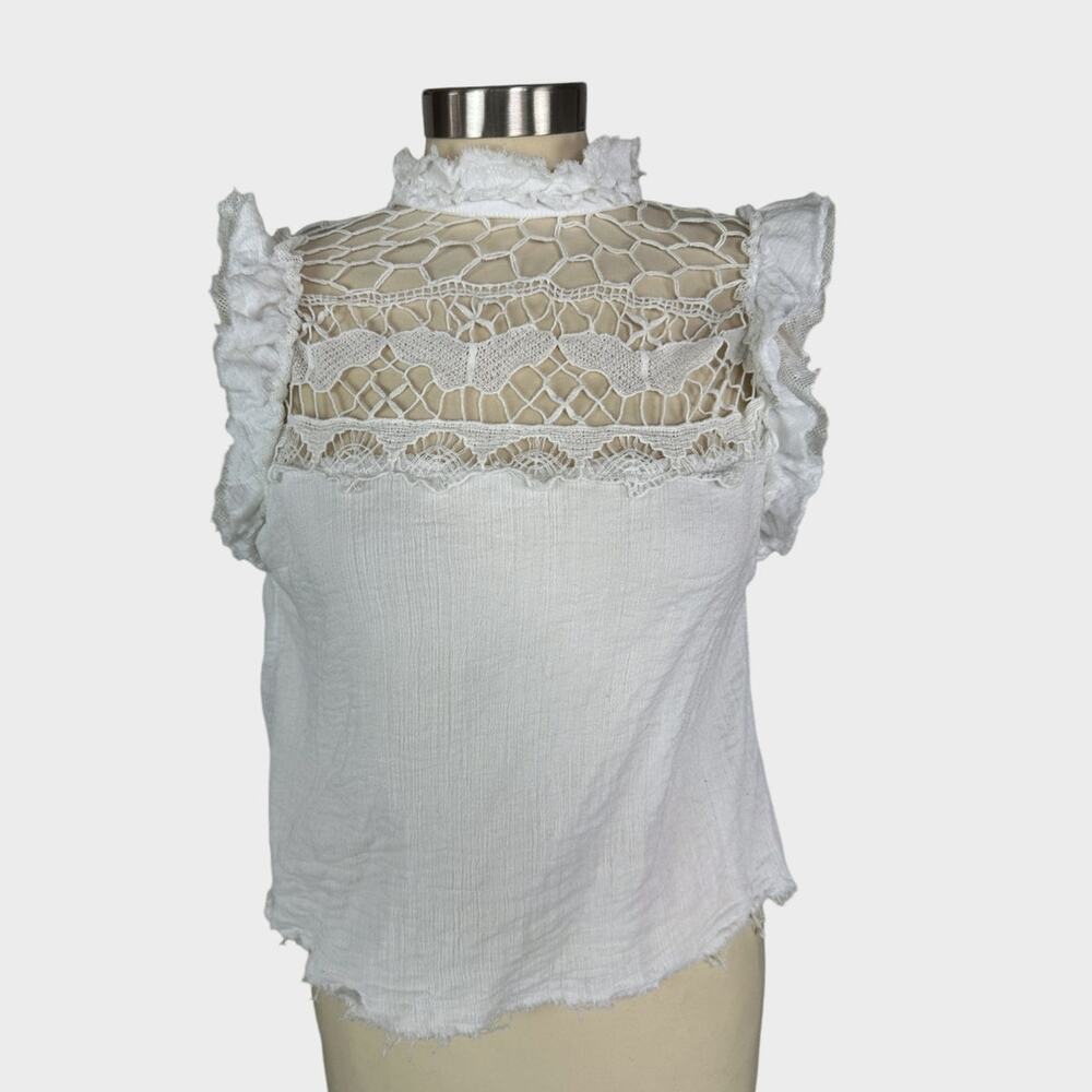 Free People Womens Simply Smiles Halter Blouse Top Small - Picture 3 of 10